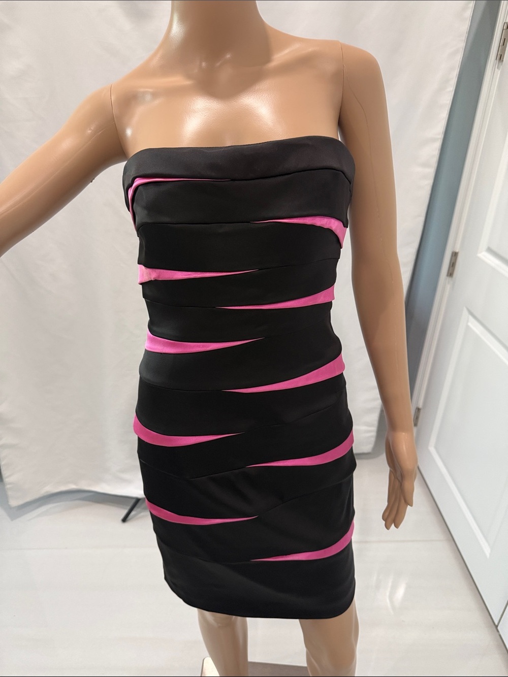 Betsy & Adam Vintage Y2K Strapless Bodycon Dress Size 8